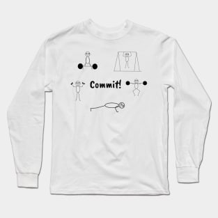 Commit! Sly the Stick Guy Long Sleeve T-Shirt